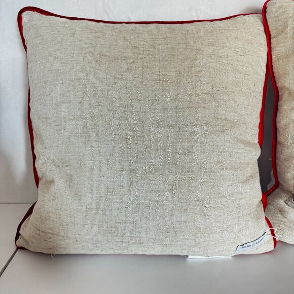 Secret Celebrity Christmas Tree Van Throw Pillow 16x16" Embroidered Holiday Deco - Picture 5 of 15